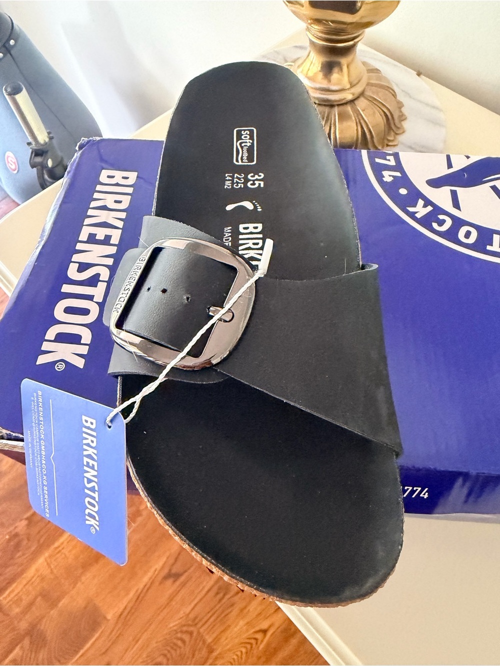 Birkenstock women’s Black Madrid Single Strap Sandal - Picture 3 of 5